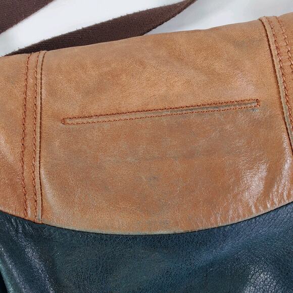 The Sak Tricolor Animal Hair Print Leather Slouchy Crossbody Hobo Adjustable Bag - Picture 7 of 13